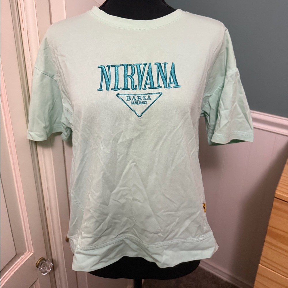NIRVANA Light Green Short Sleeve Tee